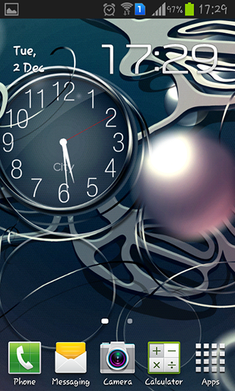 Black clock für Android spielen. Live Wallpaper Schwarze Uhr kostenloser Download.