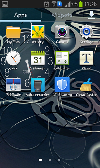 Screenshots do Relógio preto para tablet e celular Android.