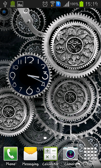 Black clock by Mzemo - безкоштовно скачати живі шпалери на Андроїд телефон або планшет.