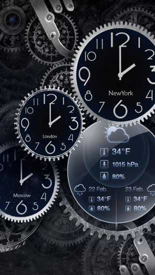 Kostenloses Android-Live Wallpaper Schwarze Uhr. Vollversion der Android-apk-App Black Clock für Tablets und Telefone.