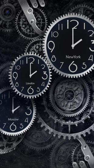 Screenshots of the Black Clock for Android tablet, phone.