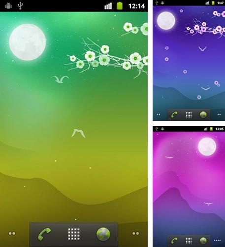 Kostenloses Android-Live Wallpaper Blühende Nacht. Vollversion der Android-apk-App Blooming night für Tablets und Telefone.