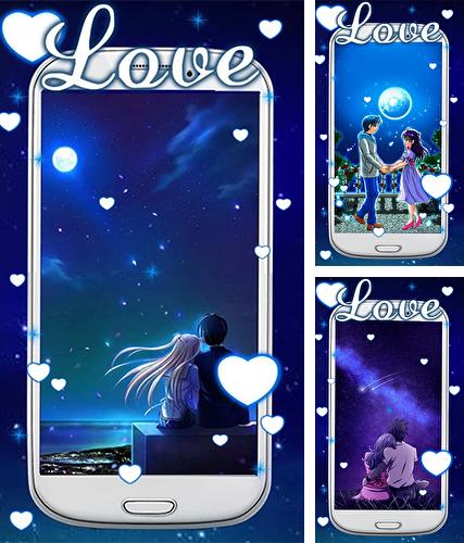 Kostenloses Android-Live Wallpaper Blaue Liebe. Vollversion der Android-apk-App Blue love für Tablets und Telefone.
