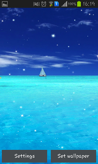 Screenshots of the Blue ocean for Android tablet, phone.