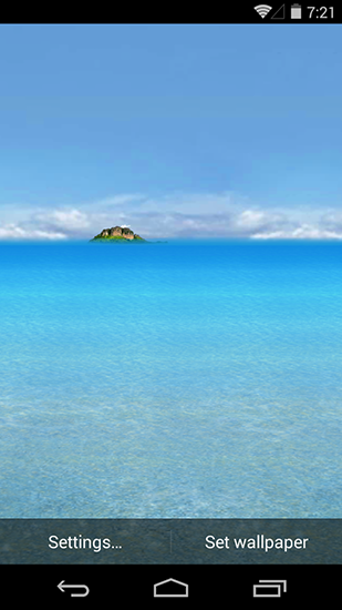 Скріншот Blue sea 3D. Скачати живі шпалери на Андроїд планшети і телефони.