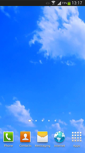 Écrans de Blue sky pour tablette et téléphone Android.