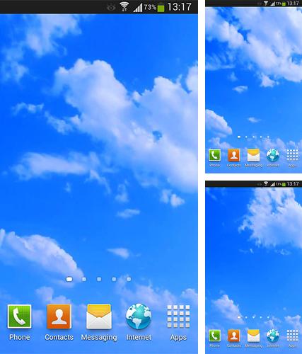 Kostenloses Android-Live Wallpaper Blauer Himmel. Vollversion der Android-apk-App Blue sky für Tablets und Telefone.