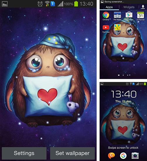 Zusätzlich zum Live Wallpaper Taschenbär für Android Mobiltelefone und Tablets, können Sie auch Booboo, Booboo kostenlos herunterladen.