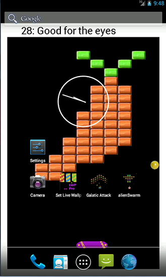 Écrans de Bricks Pro pour tablette et téléphone Android.