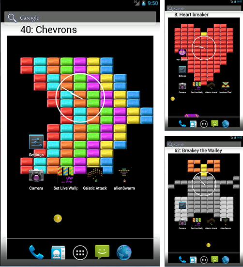 Kostenloses Android-Live Wallpaper Blöcke Pro. Vollversion der Android-apk-App Bricks Pro für Tablets und Telefone.