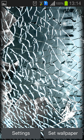 Broken glass für Android spielen. Live Wallpaper Gebrochenes Glas kostenloser Download.