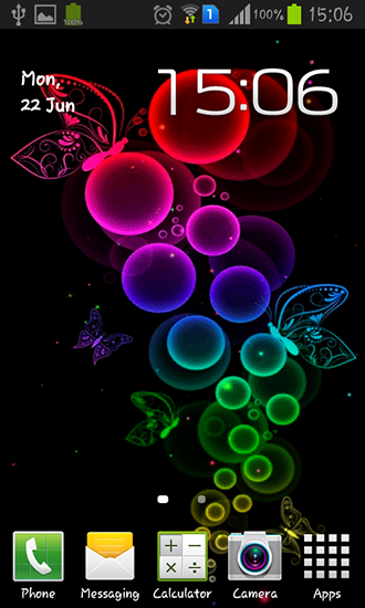 Bubble and butterfly - бесплатно скачать живые обои на Андроид телефон или планшет.