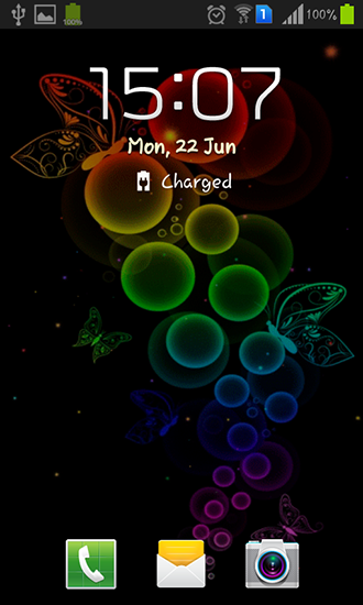 Скриншот Bubble and butterfly. Скачать живые обои на Андроид планшеты и телефоны.