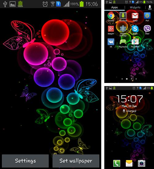 In addition to live wallpaper Ryujin for Android phones and tablets, you can also download Bubble and butterfly for free.