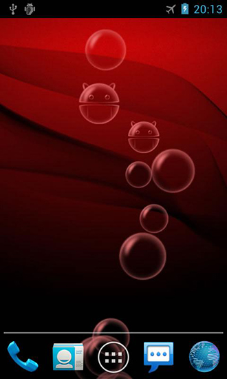 Screenshots of the Bubble live wallpaper for Android tablet, phone.