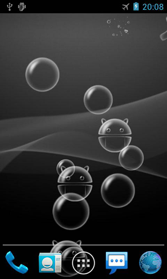 Screenshots of the Bubble live wallpaper for Android tablet, phone.