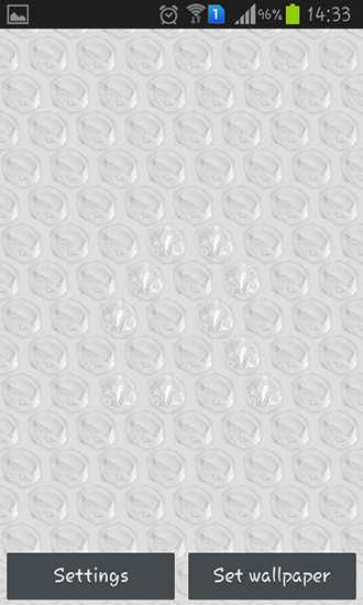 Screenshots of the Bubble wrap for Android tablet, phone.