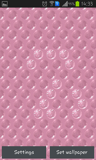 Screenshots of the Bubble wrap for Android tablet, phone.