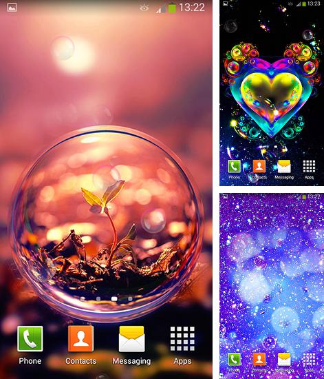 Kostenloses Android-Live Wallpaper Blasen. Vollversion der Android-apk-App Bubbles für Tablets und Telefone.