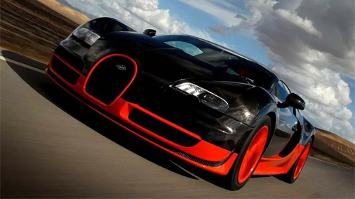 Screenshots do Bugatti Veyron 3D para tablet e celular Android.