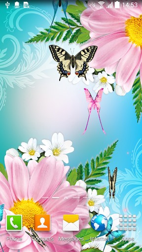 Kostenloses Android-Live Wallpaper Die Schmetterlinge. Vollversion der Android-apk-App Butterflies für Tablets und Telefone.