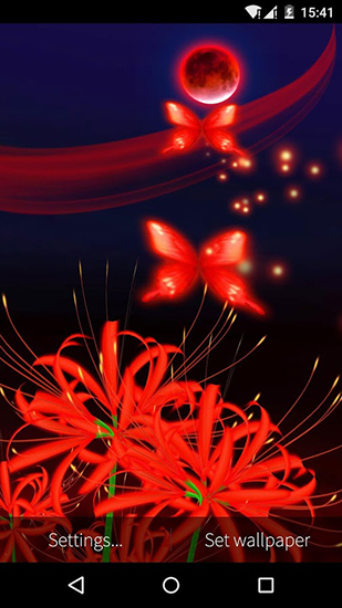 Descargar Butterfly and flower 3D para Android gratis. El fondo de pantalla  animados Mariposas y flores 3D en Android.