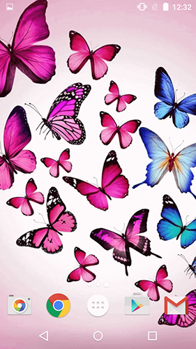 Écrans de Butterfly by Fun Live Wallpapers pour tablette et téléphone Android.