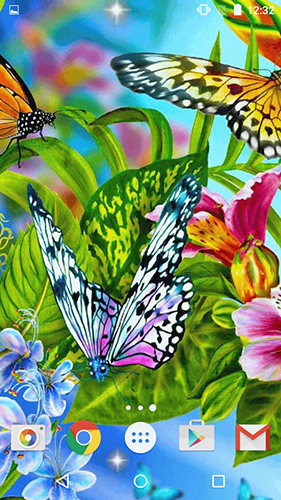 Butterfly by Fun Live Wallpapers - скриншоты живых обоев для Android.