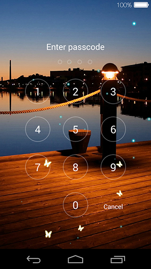 Kostenloses Android-Live Wallpaper Schmetterling Lockscreen. Vollversion der Android-apk-App Butterfly locksreen für Tablets und Telefone.