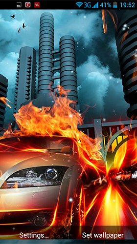 Écrans de Cars on fire pour tablette et téléphone Android.