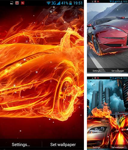 Kostenloses Android-Live Wallpaper Autos im Feuer. Vollversion der Android-apk-App Cars on fire für Tablets und Telefone.