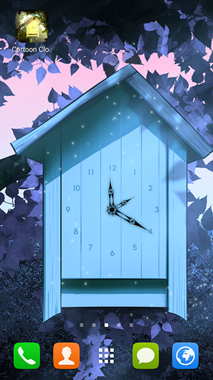 Cartoon clock - скріншот живих шпалер для Android.