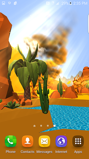 Cartoon desert 3D - скріншот живих шпалер для Android.