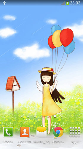 Screenshots do Menina dos desenhos animados para tablet e celular Android.