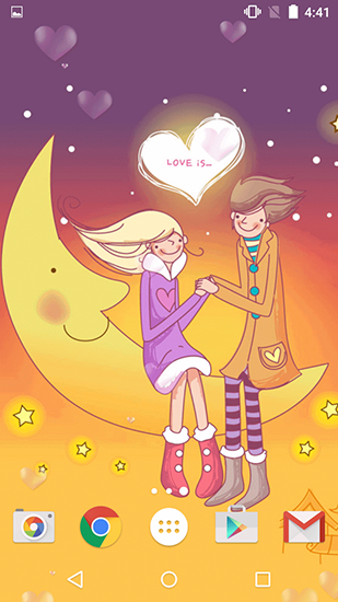 Télécharger le fond d'écran animé gratuit Amour de cartoon. Obtenir la version complète app apk Android Cartoon love pour tablette et téléphone.