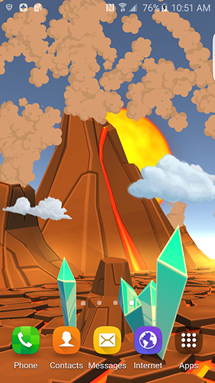 Cartoon volcano 3D