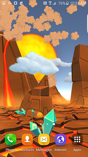 Скриншот Cartoon volcano 3D. Скачать живые обои на Андроид планшеты и телефоны.