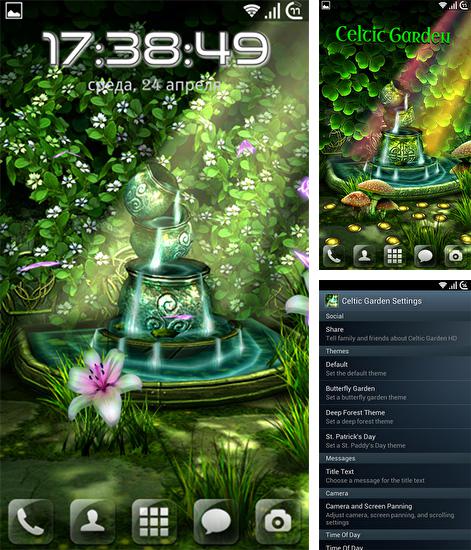 Kostenloses Android-Live Wallpaper Keltischer Garten HD. Vollversion der Android-apk-App Celtic garden HD für Tablets und Telefone.