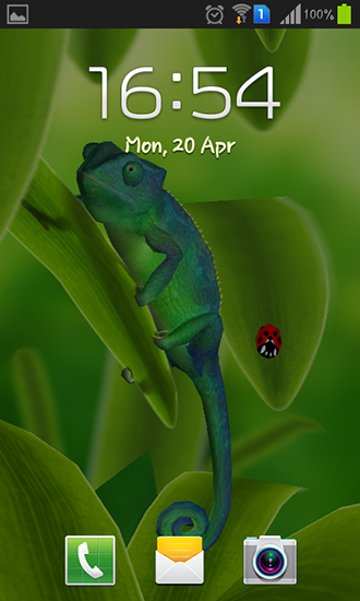 Screenshots of the Chameleon 3D for Android tablet, phone.