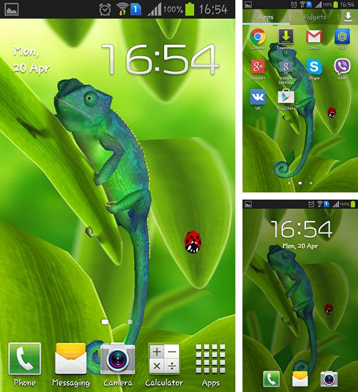 Chameleon 3D - бесплатно скачать живые обои на Андроид телефон или планшет.