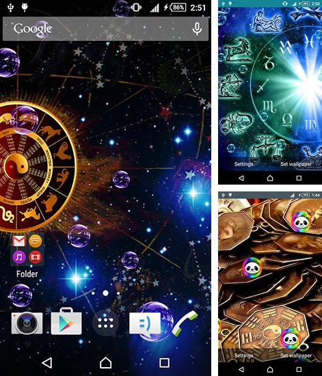 Дополнительно к живым обоям на Андроид телефоны и планшеты Дзен камни 3D, вы можете также бесплатно скачать заставку Chinese horoscope.