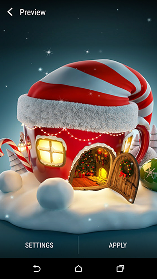 Kostenloses Android-Live Wallpaper Weihnachten 3D. Vollversion der Android-apk-App Christmas 3D by Wallpaper qhd für Tablets und Telefone.