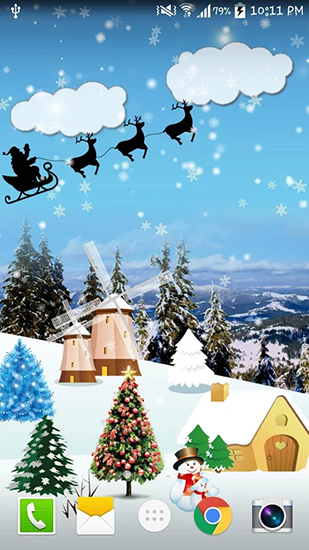 Descarga gratuita fondos de pantalla animados Navidad  para Android. Consigue la versión completa de la aplicación apk de Christmas by Live wallpaper hd para tabletas y teléfonos Android.