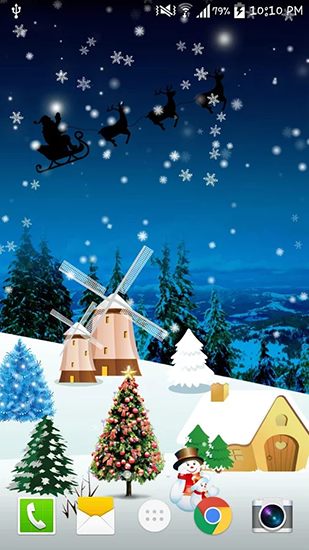 Christmas by Live wallpaper hd für Android spielen. Live Wallpaper Weihnachten kostenloser Download.