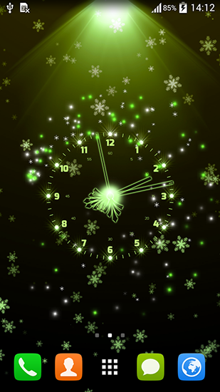 Fondos de pantalla animados a Christmas clock para Android. Descarga gratuita fondos de pantalla animados Relojes de Navidad.