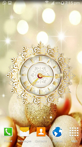 Christmas: Clock by Appspundit Infotech für Android spielen. Live Wallpaper Weihnachten: Uhr kostenloser Download.