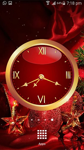 Скриншот Christmas: Clock by Appspundit Infotech. Скачать живые обои на Андроид планшеты и телефоны.