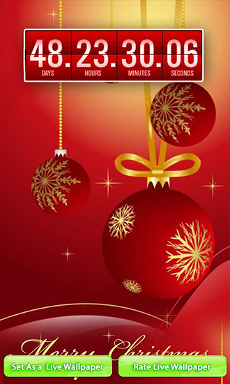 Fondos de pantalla animados a Christmas: Countdown para Android. Descarga gratuita fondos de pantalla animados Navidad: Cuenta regresiva.