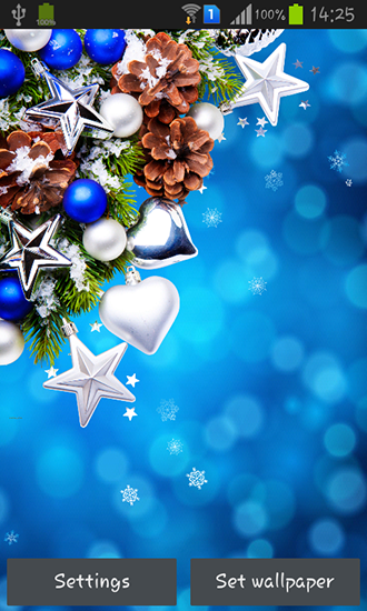 Fondos de pantalla animados a Christmas decorations para Android. Descarga gratuita fondos de pantalla animados Juguetes de Navidad .