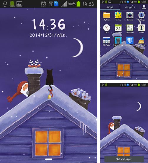 In addition to live wallpaper Tsunami for Android phones and tablets, you can also download Christmas Eve for free.